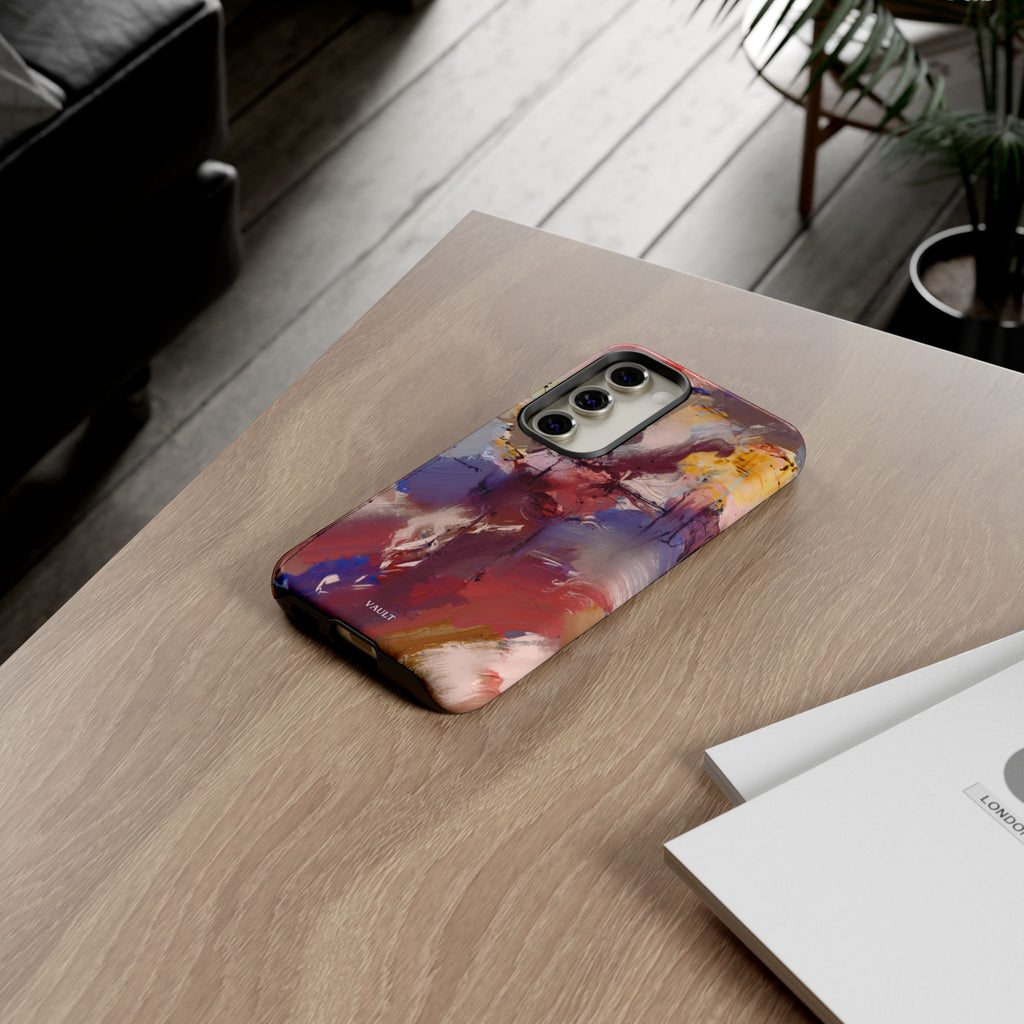 Abstract Brushstroke Tough Phone Case — Colorful Protective iPhone Cover