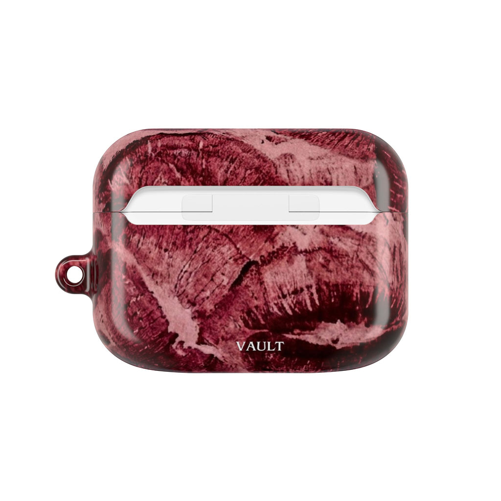 Maroon Kiss-Print AirPod Case