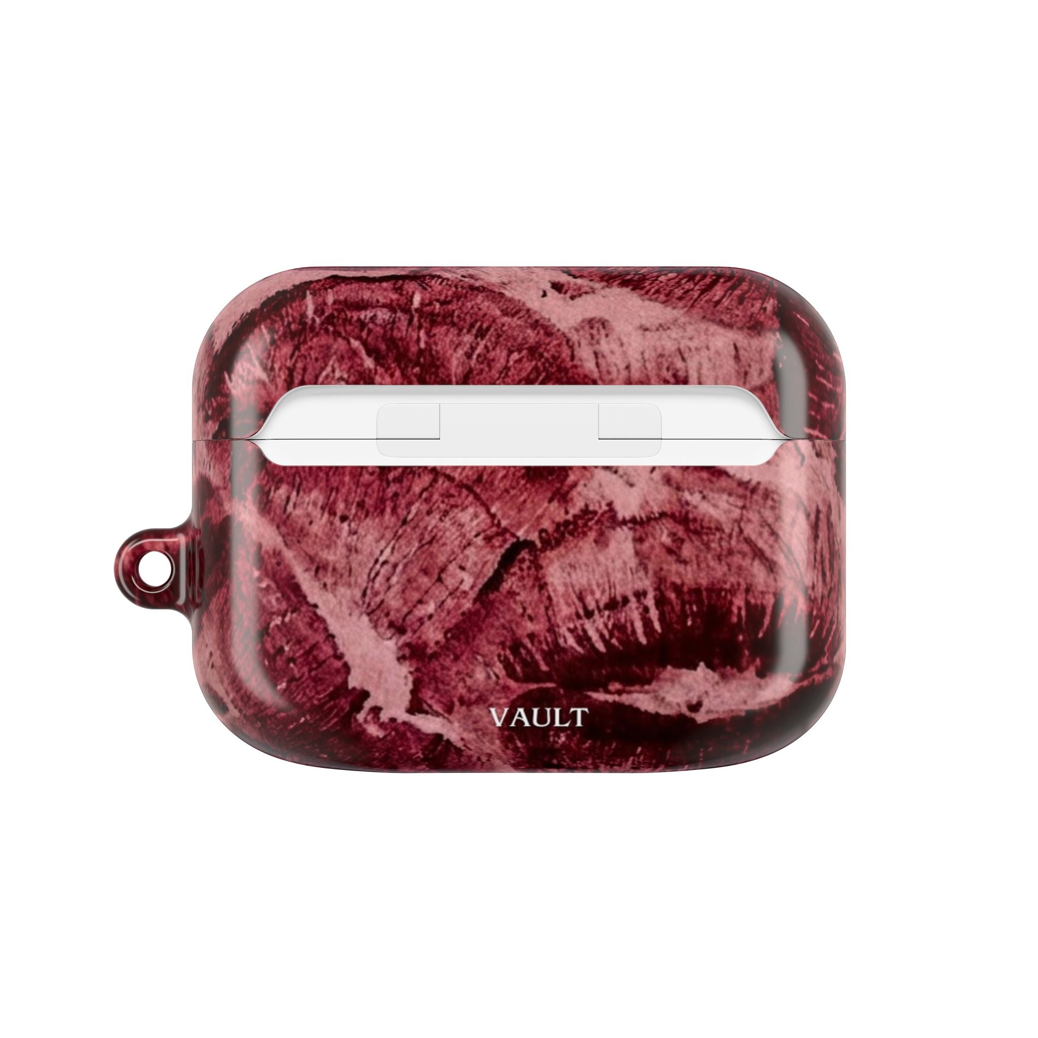 Maroon Kiss-Print AirPod Case