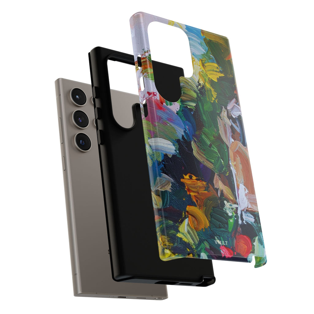Abstract Paint Brushstroke Phone Case — Colorful Artistic Tough Case