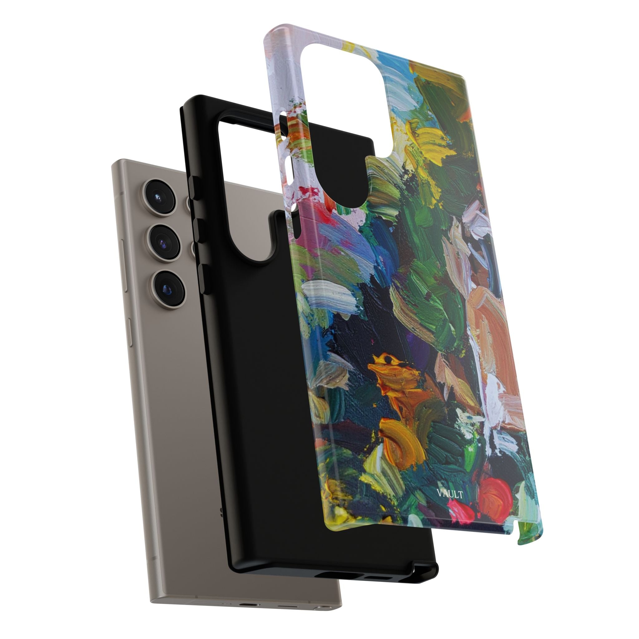Abstract Paint Brushstroke Phone Case — Colorful Artistic Tough Case