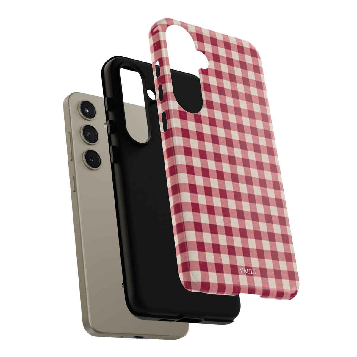 Gingham Phone Case — Red Plaid Tough Case