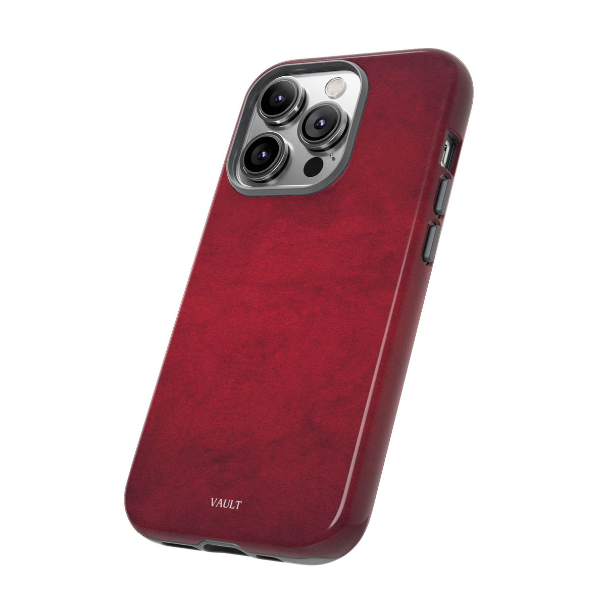 Red Leather Texture Phone Case Impact-Resistant Case