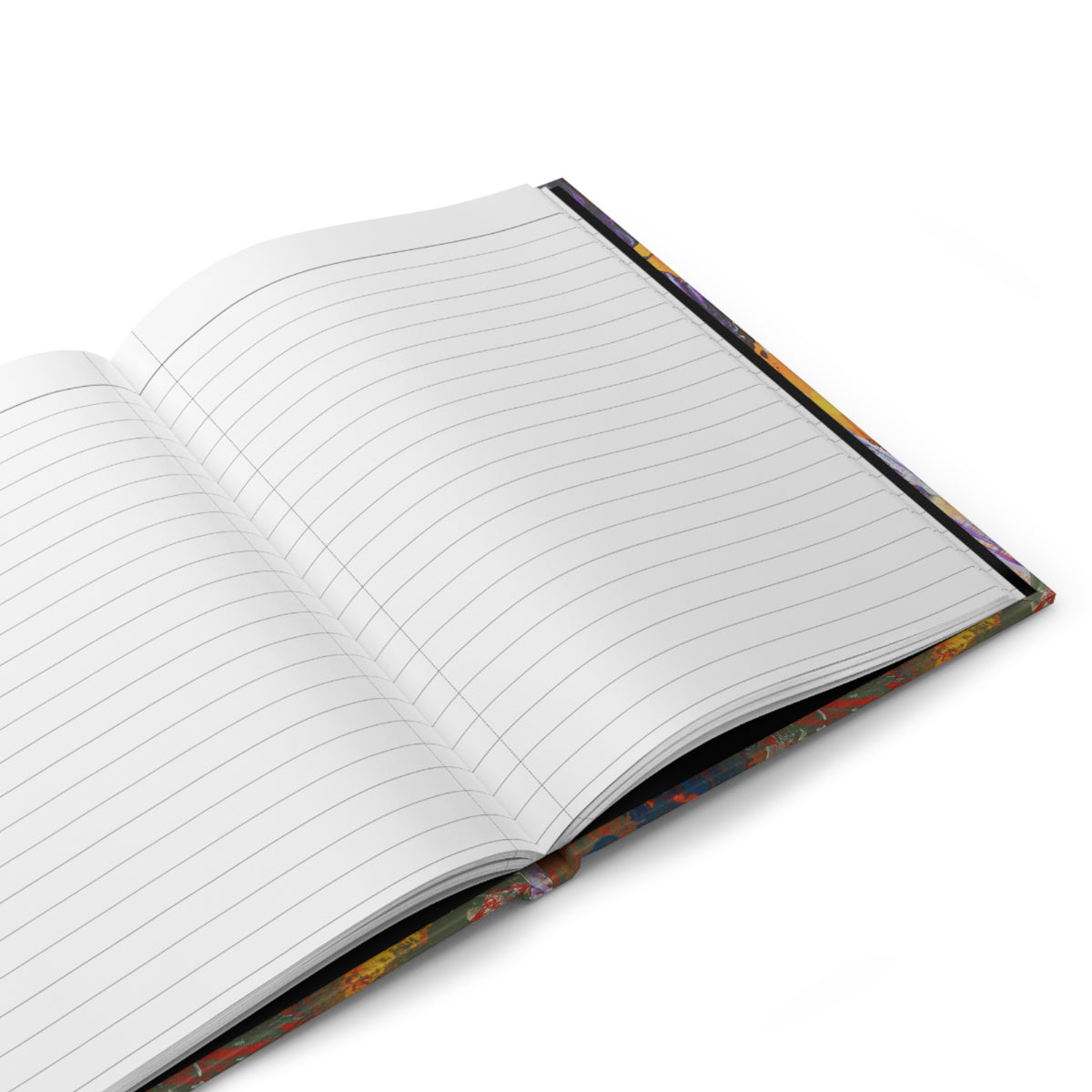 Hardcover Journal — Abstract Color Splash Matte Notebook for Artists & Writers