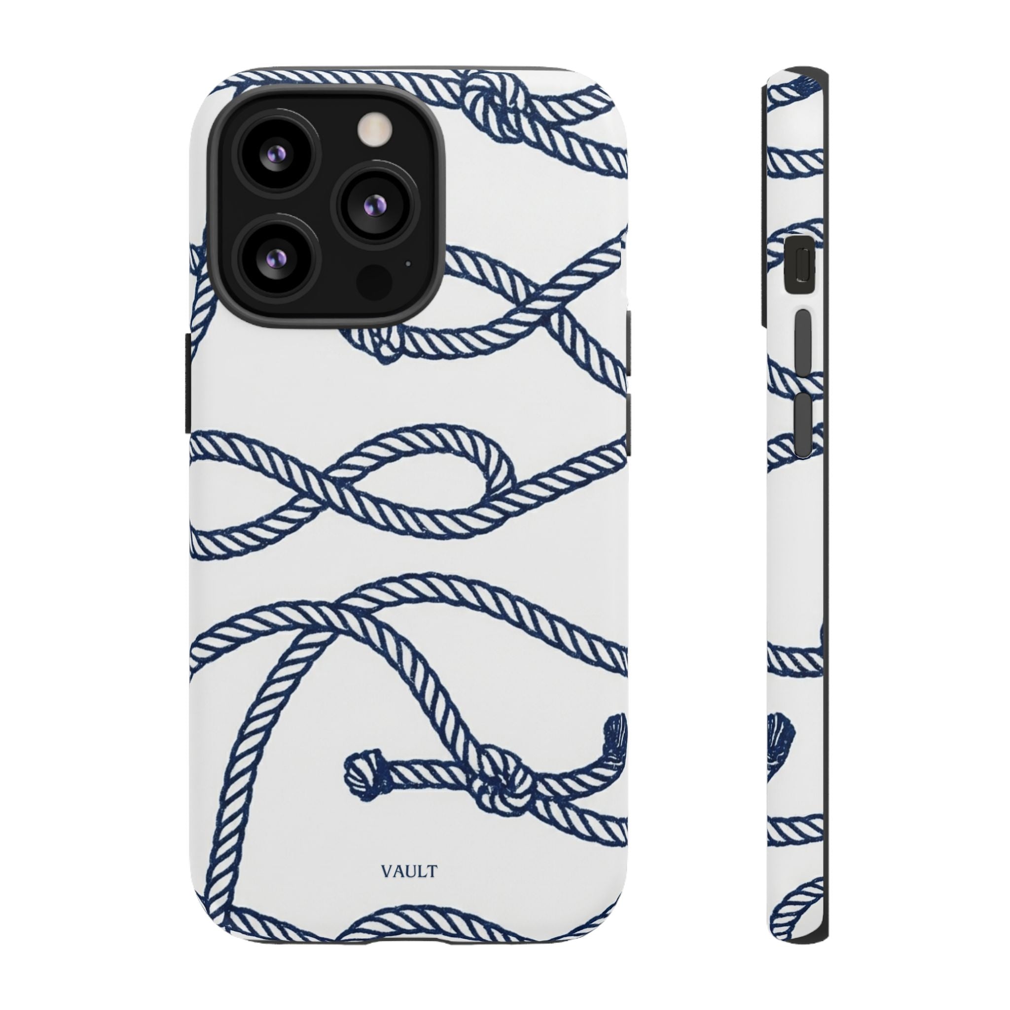 Nautical Rope Tough Case — Protective Phone Cover with Navy Knot Design