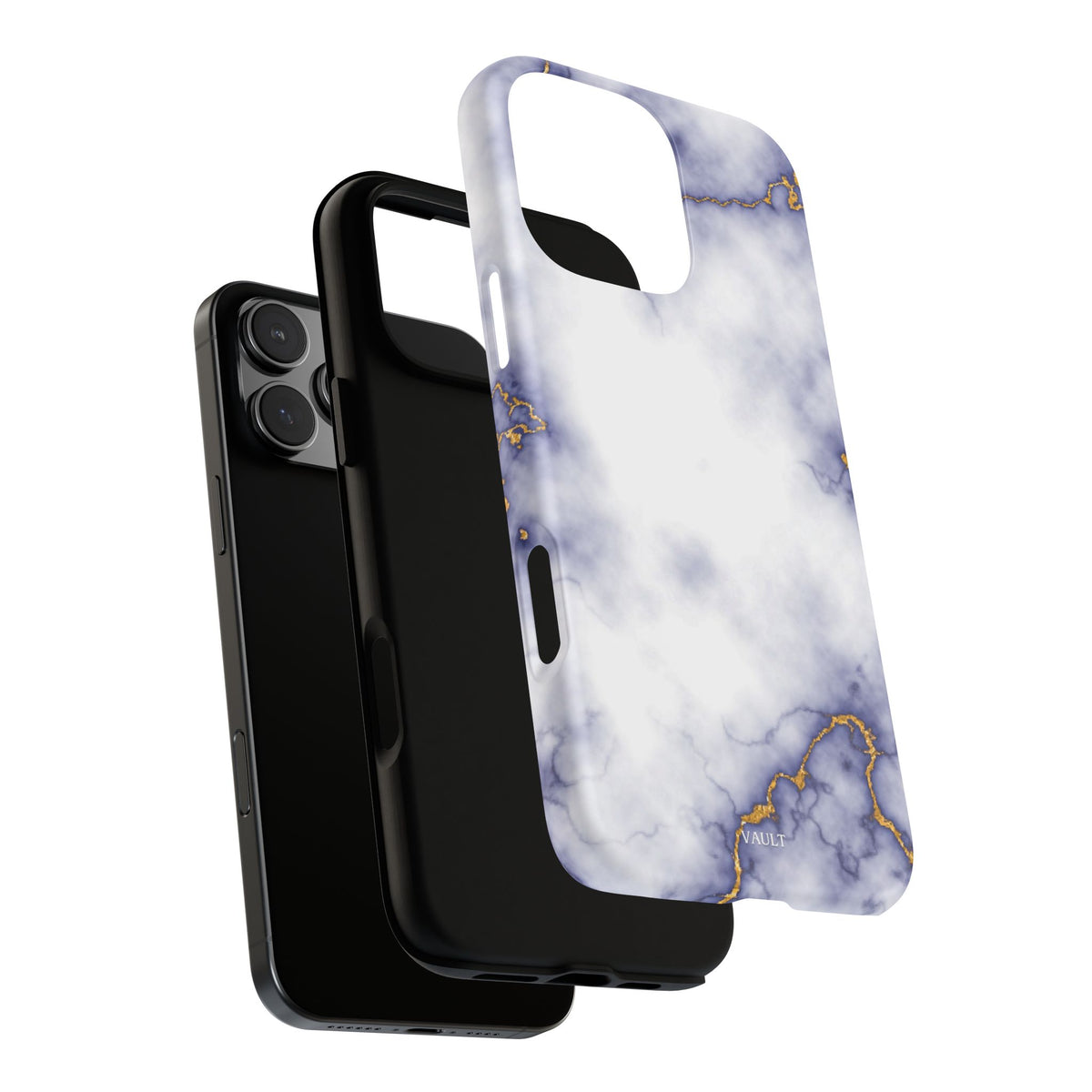 Purple Marble Tough Phone Case with Gold Veins