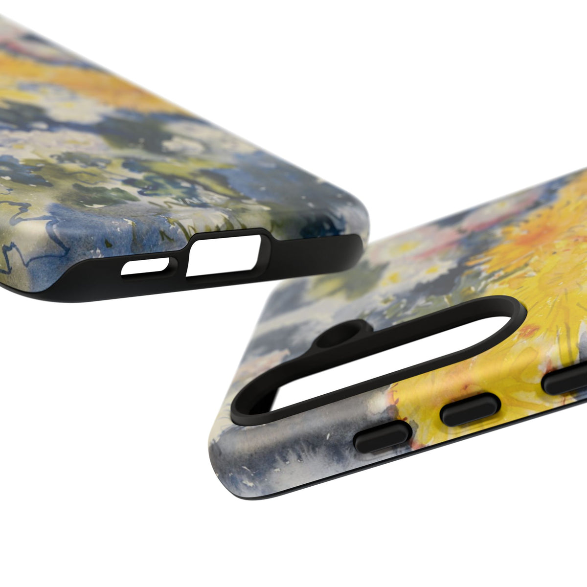 Floral Watercolor Phone Case – Yellow Chrysanthemums Design
