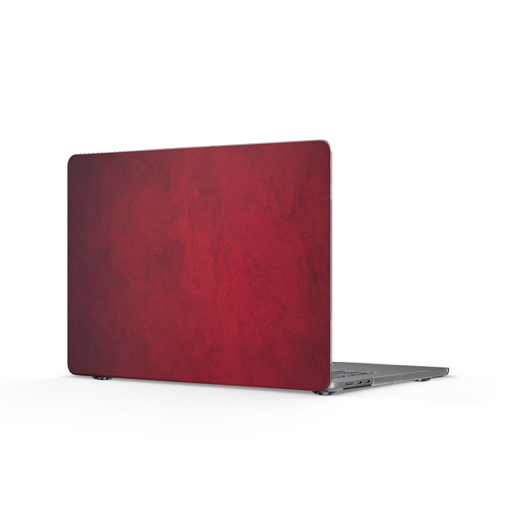 Red Vintage Texture Clear MacBook Case