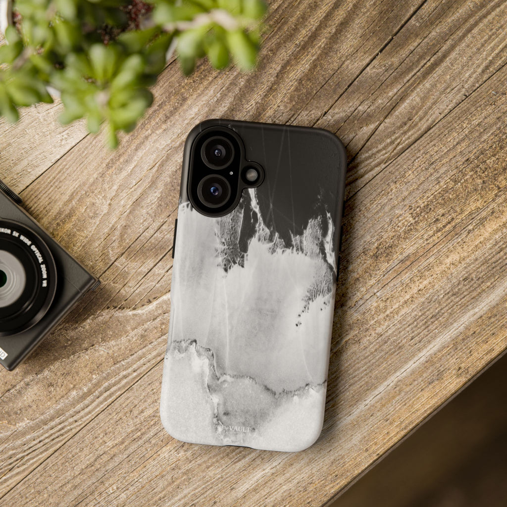 Marble Ink Tough Case — Black & White Abstract Phone Cover