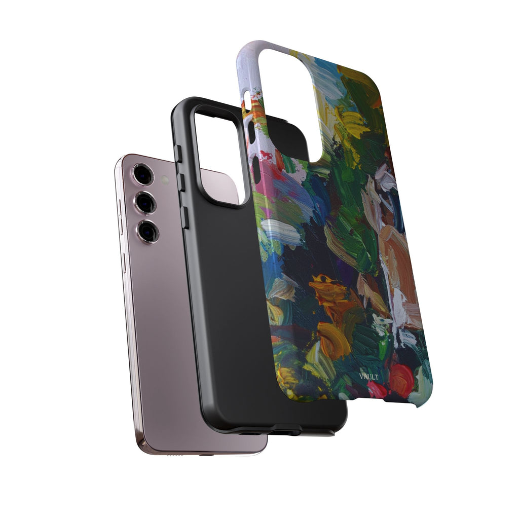 Abstract Paint Brushstroke Phone Case — Colorful Artistic Tough Case