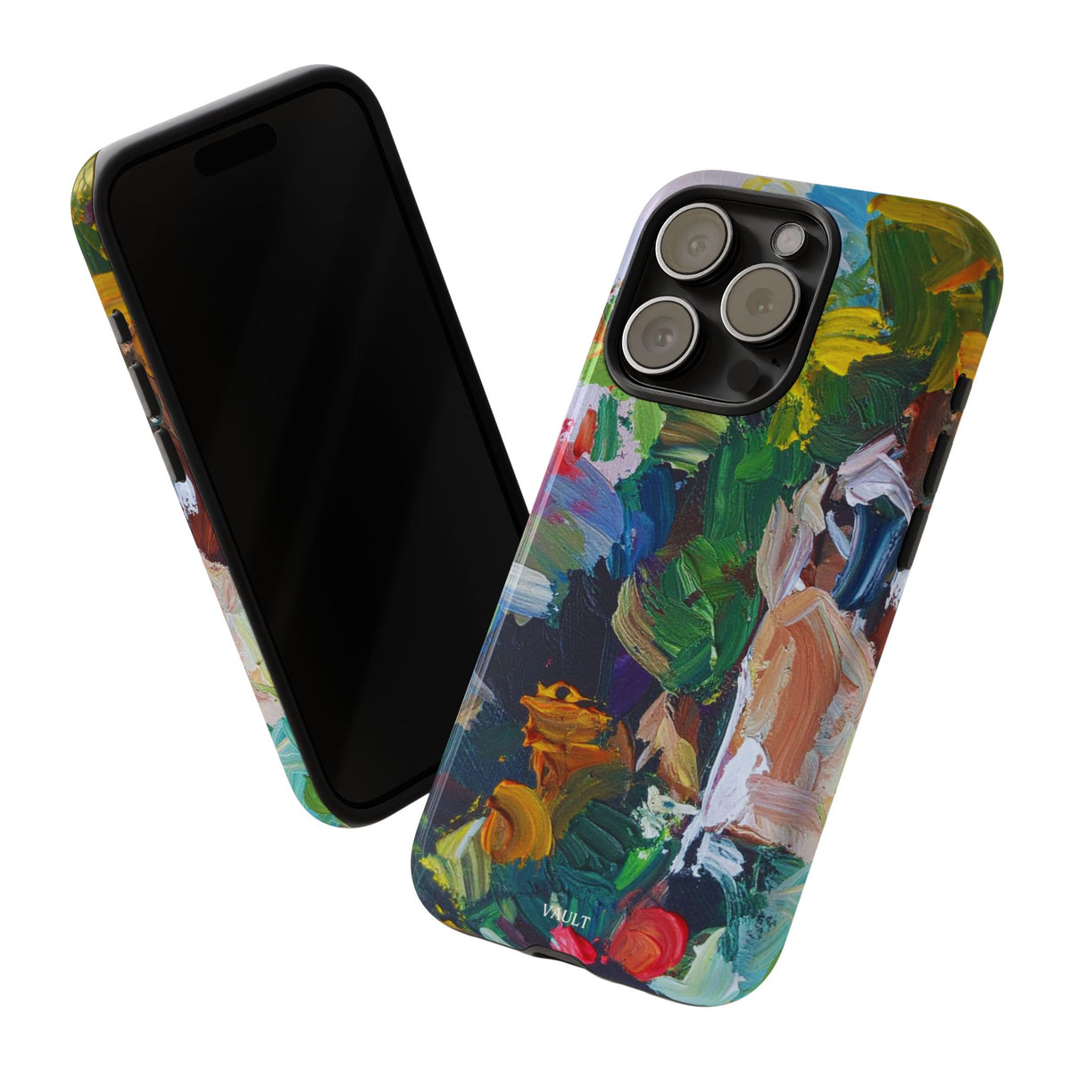 Abstract Paint Brushstroke Phone Case — Colorful Artistic Tough Case