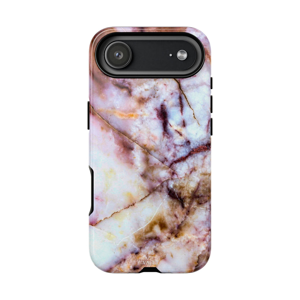 Marble Vein Tough Phone Case — Pink Quartz Protective Cover