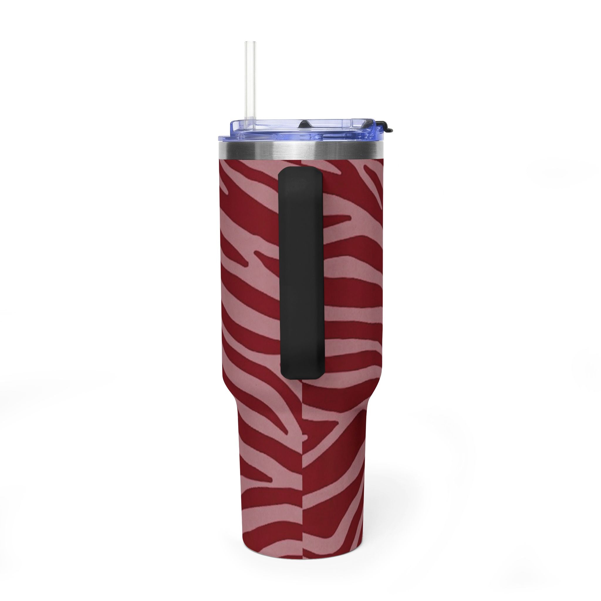 40oz Red Zebra Print Tumbler - Vacuum Insulated Travel Cup