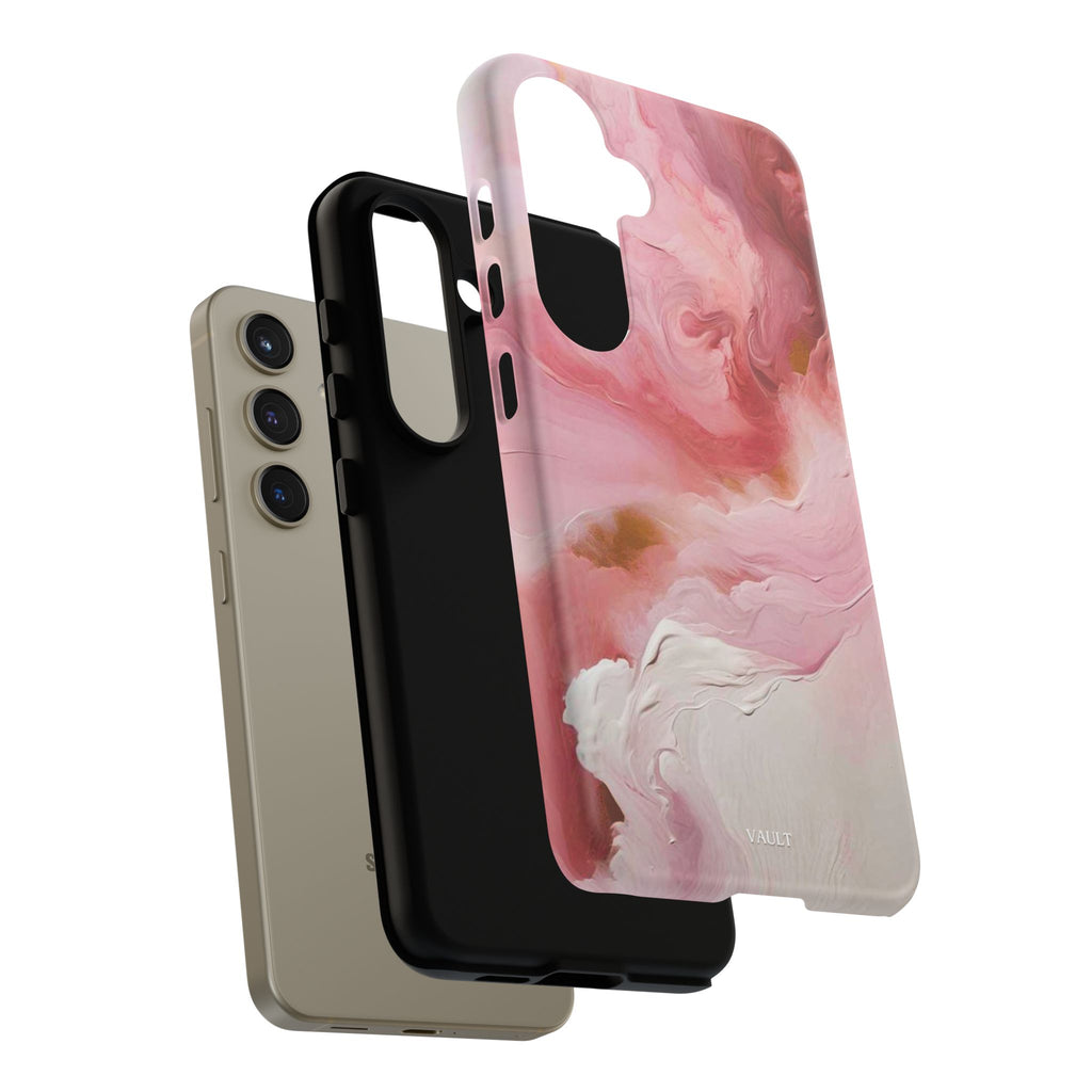 Pink Marble Tough Phone Case — Protective Artistic Phone Cover