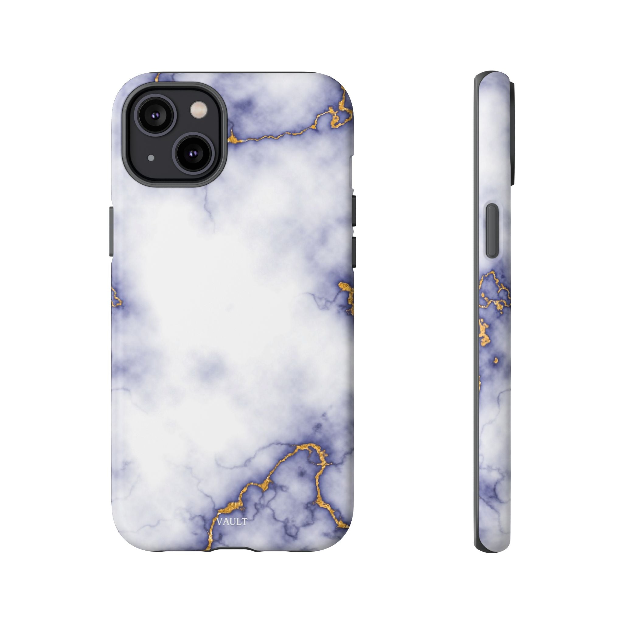 Purple Marble Tough Phone Case with Gold Veins