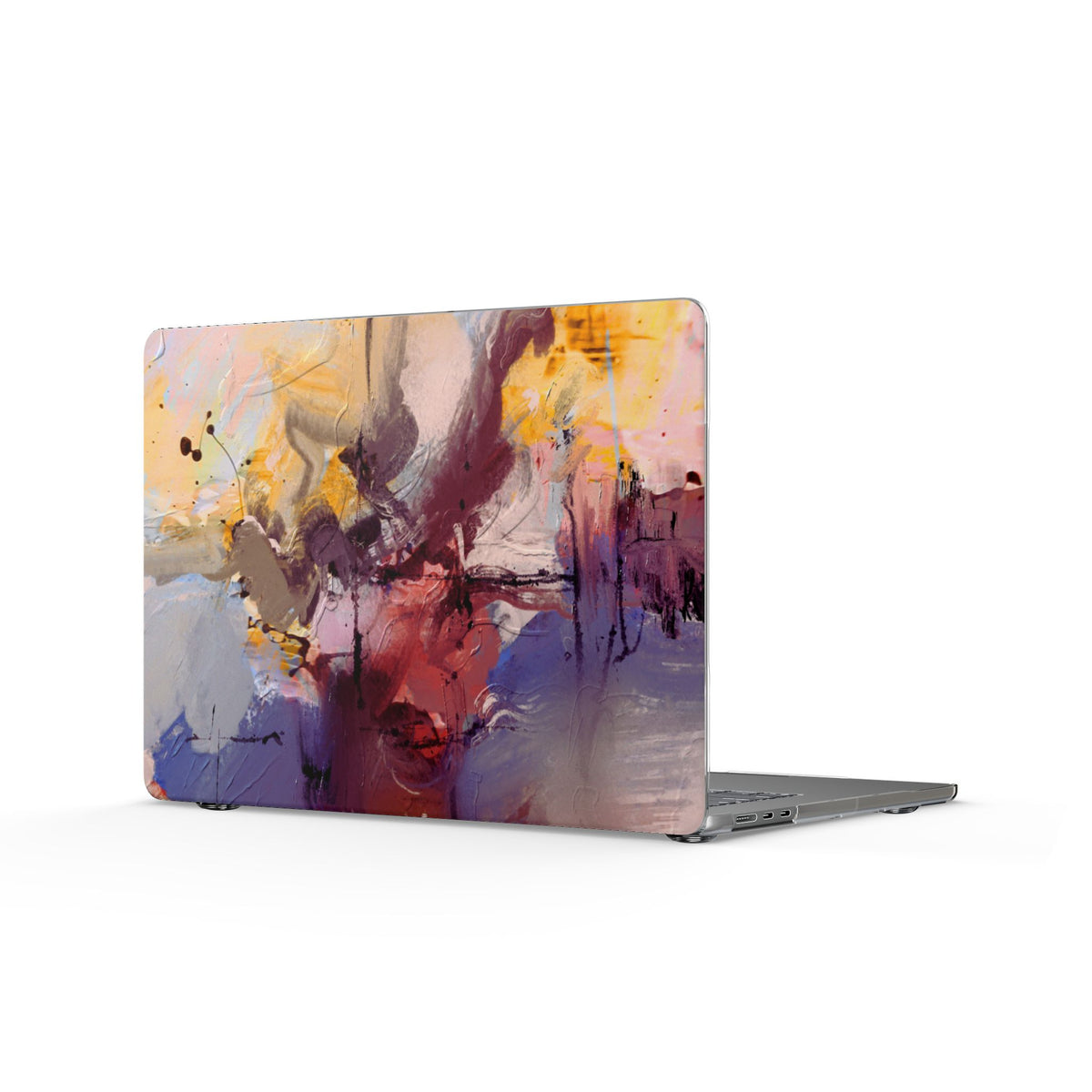Abstract Brush Stroke Clear MacBook Cases