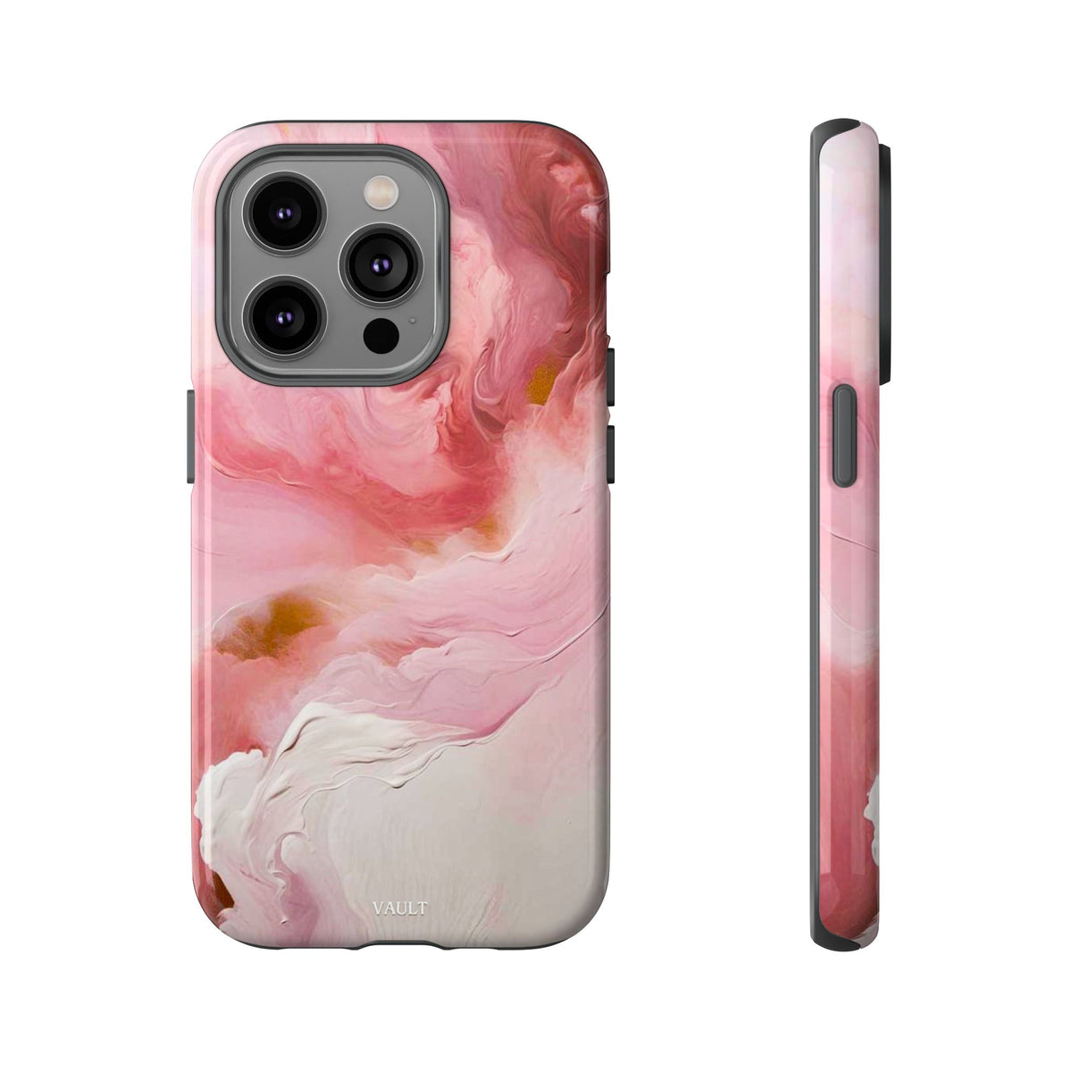 Pink Marble Tough Phone Case — Protective Artistic Phone Cover
