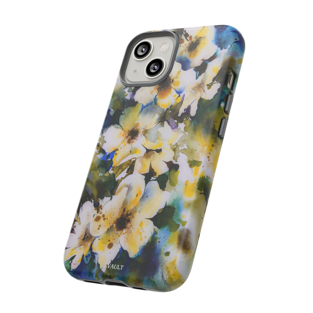 Floral Watercolor Tough Case – Yellow White Blossom Phone Cover