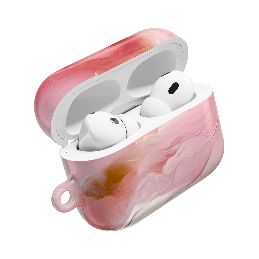 Pink Marble AirPod Case – Swirl Pattern Protective Cover