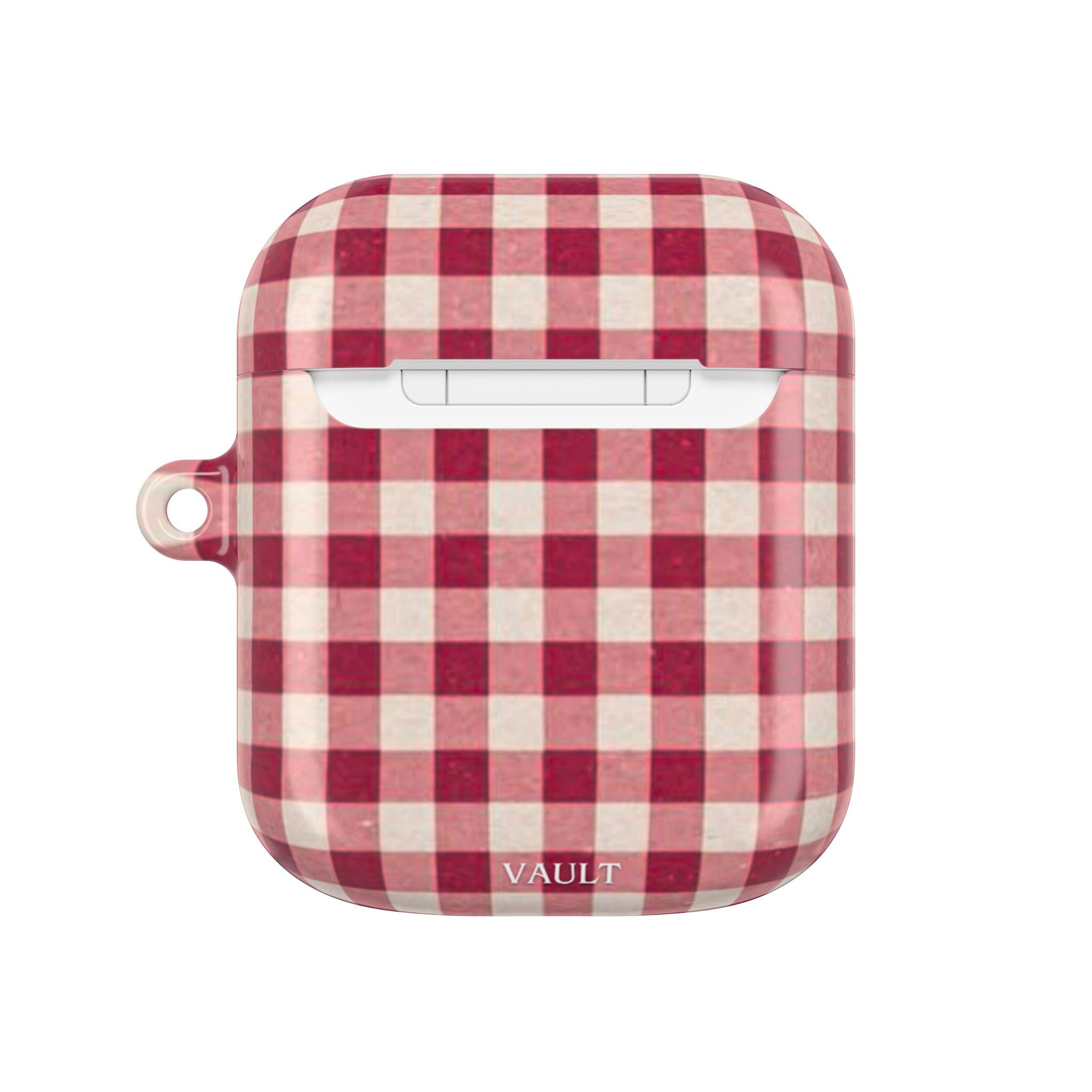 Plaid AirPod Case — Red Buffalo Check Protective Cover