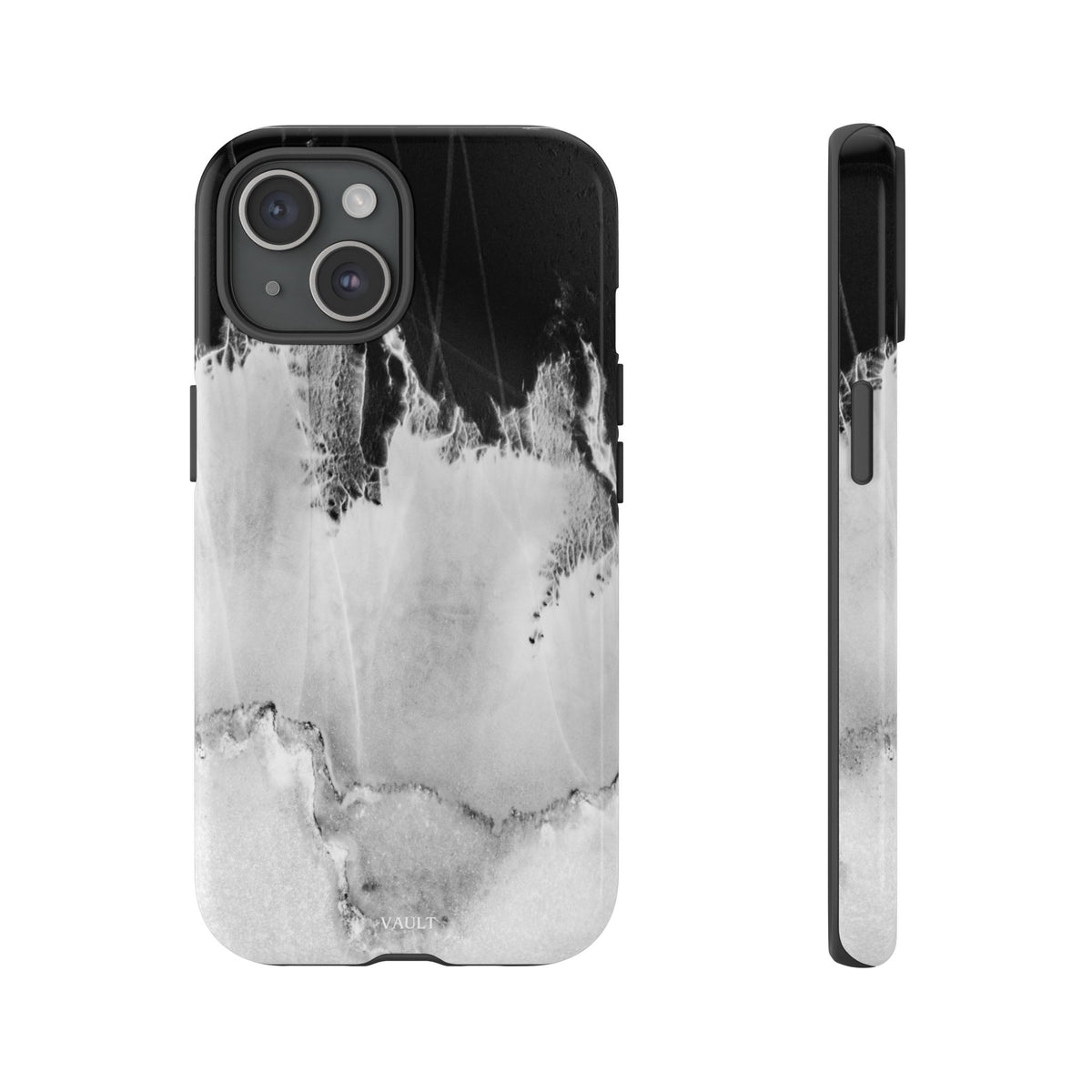Marble Ink Tough Case — Black & White Abstract Phone Cover