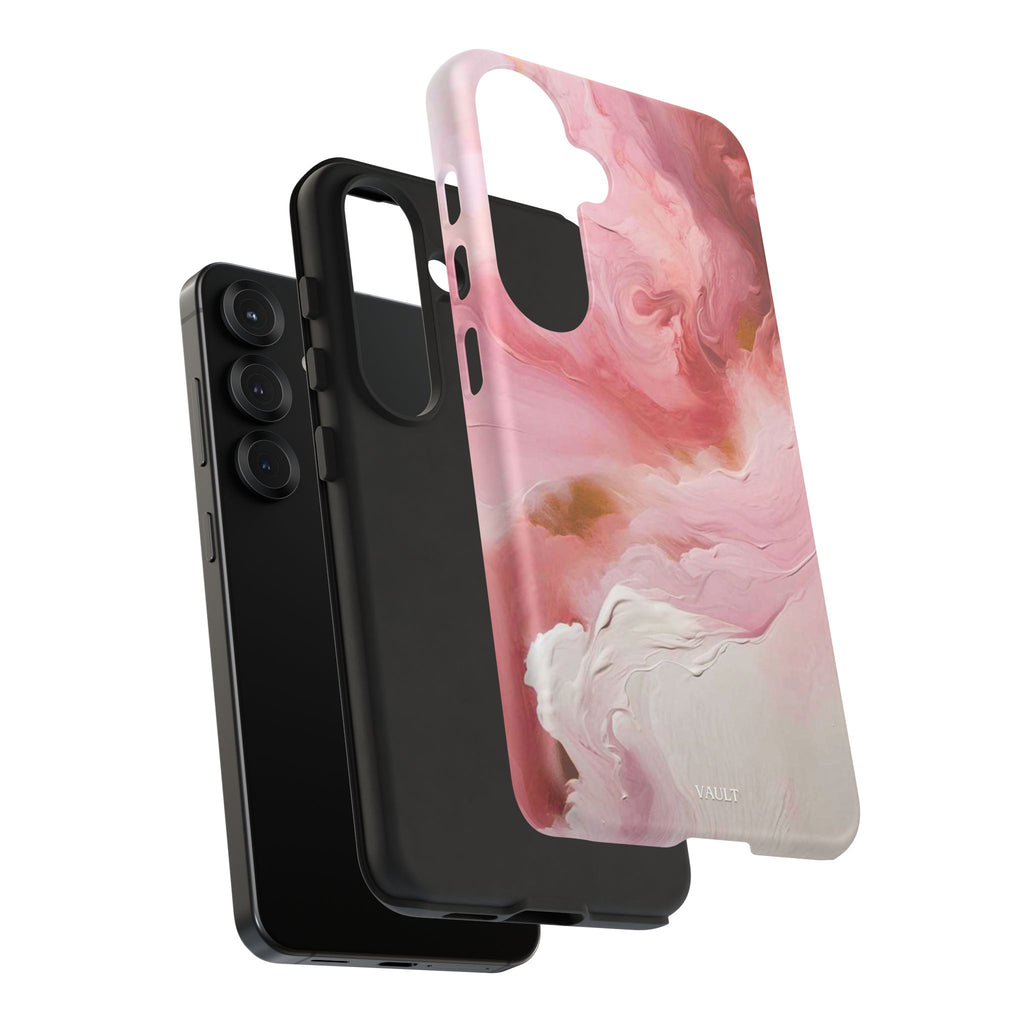 Pink Marble Tough Phone Case — Protective Artistic Phone Cover