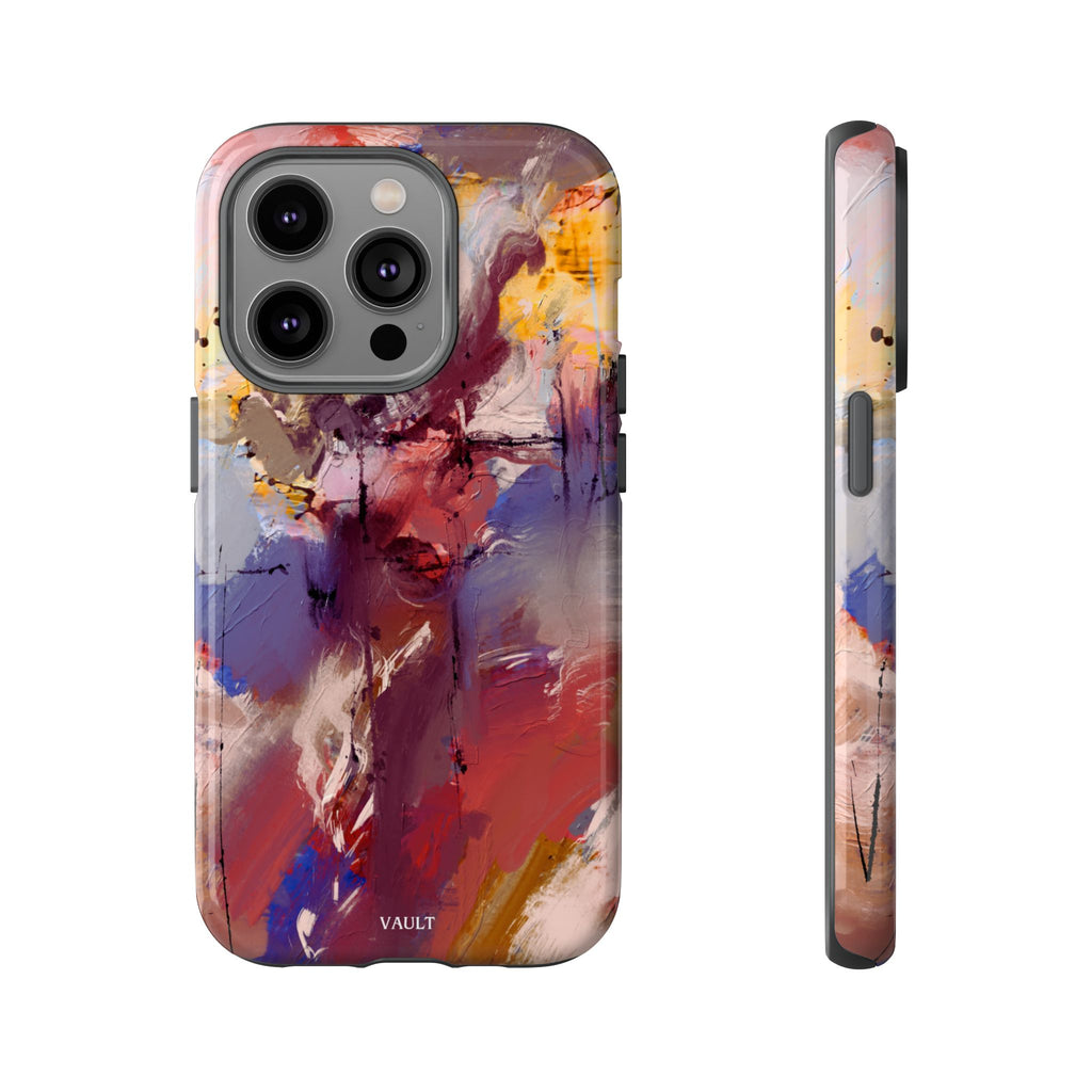 Abstract Brushstroke Tough Phone Case — Colorful Protective iPhone Cover