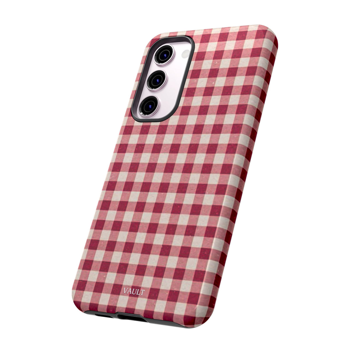 Gingham Phone Case — Red Plaid Tough Case