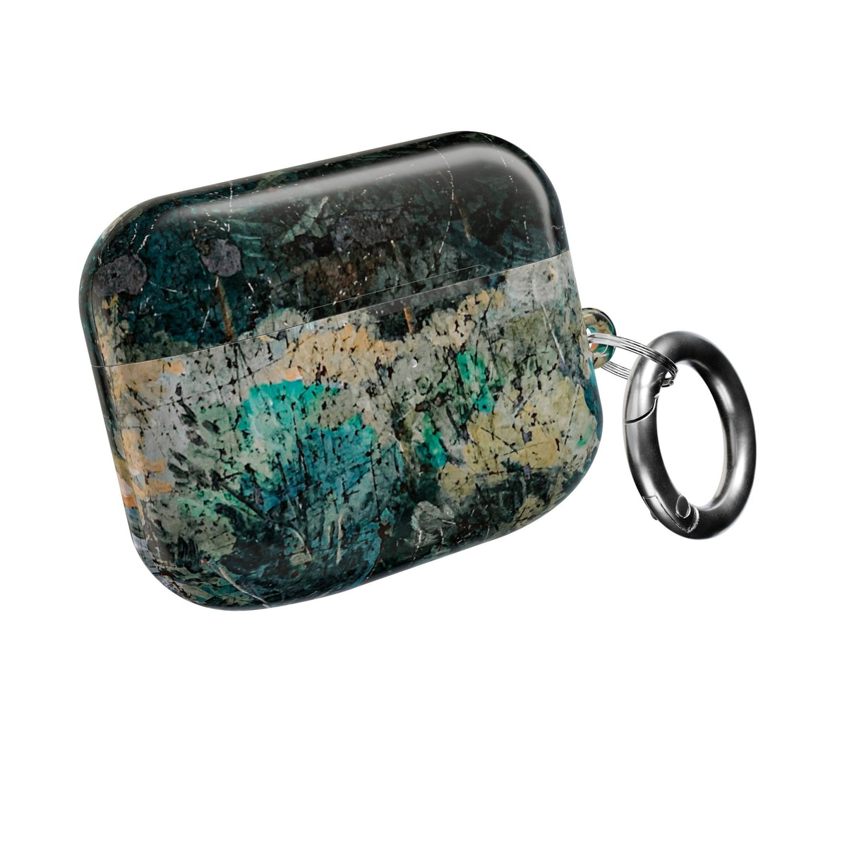 Marbled Forest AirPod Case — Green Teal Abstract Protective Cover