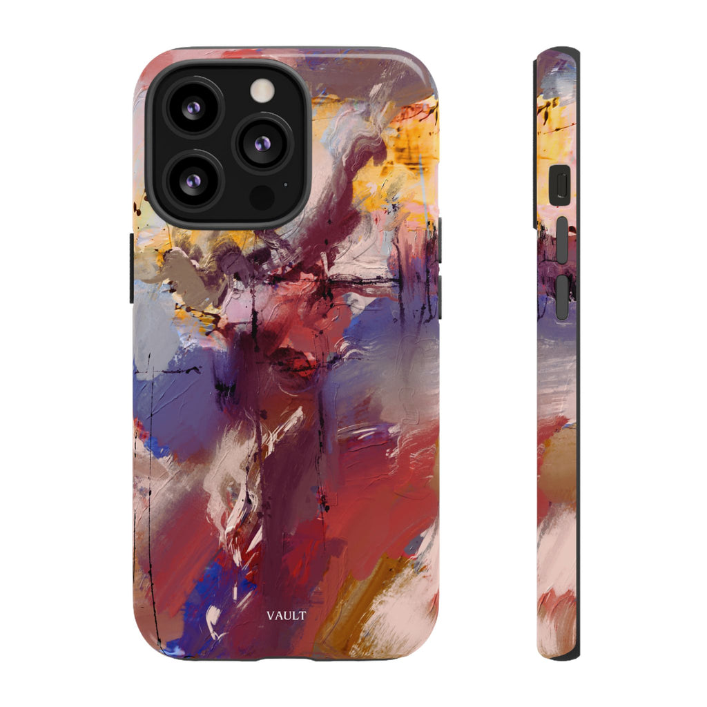 Abstract Brushstroke Tough Phone Case — Colorful Protective iPhone Cover