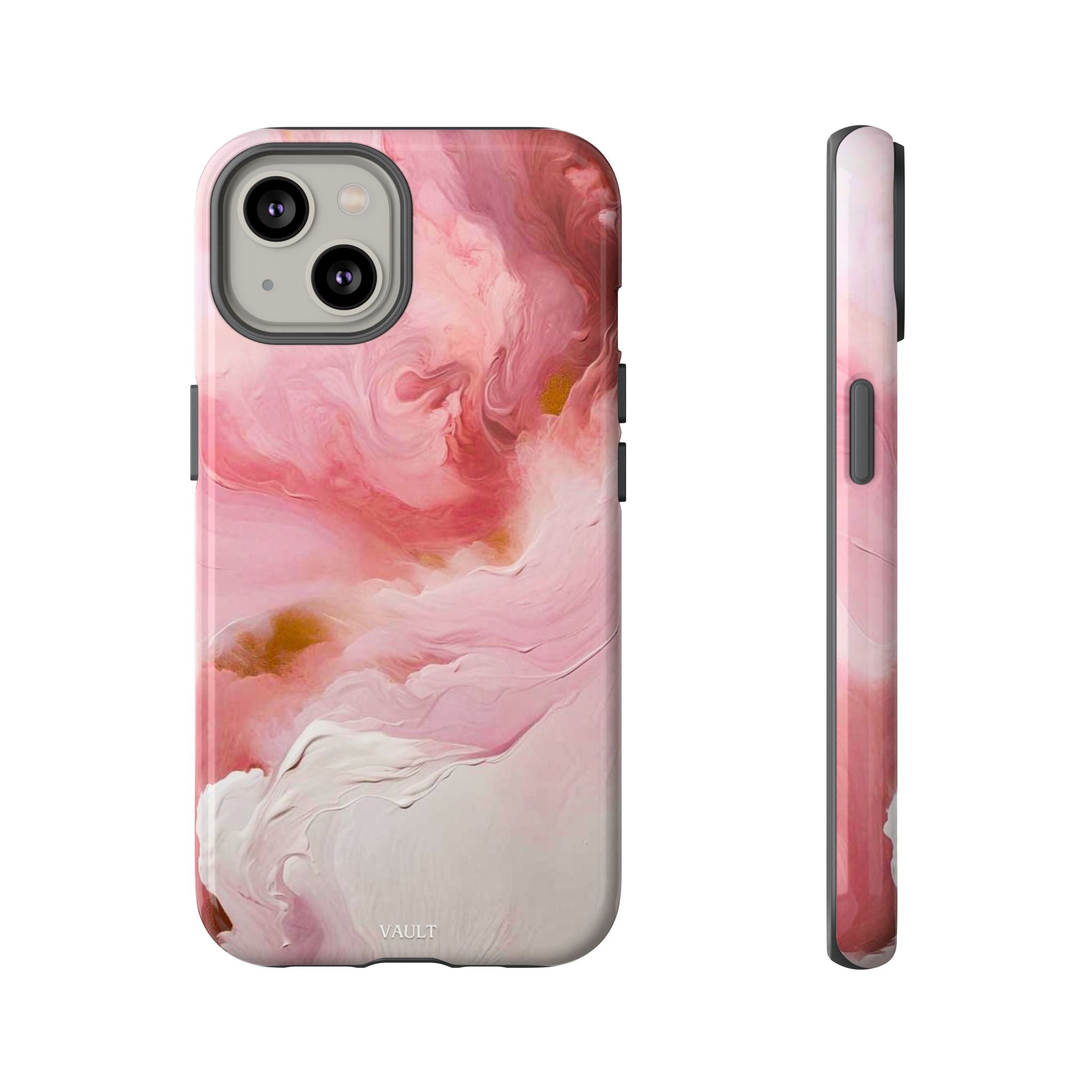 Pink Marble Tough Phone Case — Protective Artistic Phone Cover