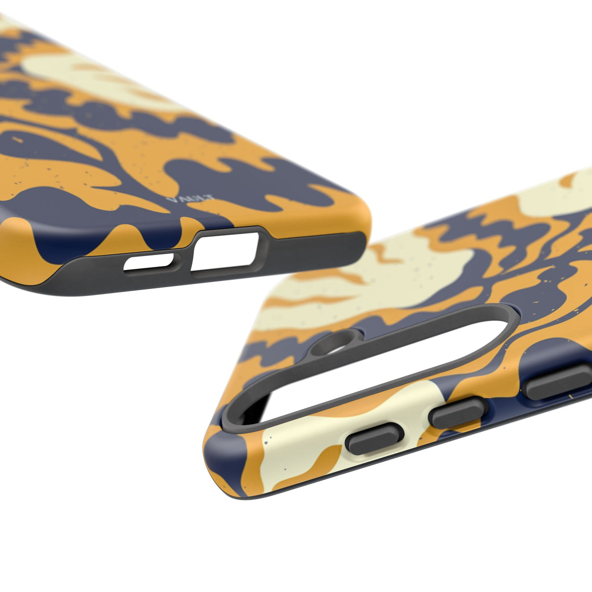 Bold Abstract Floral Phone Case (Navy & Mustard)