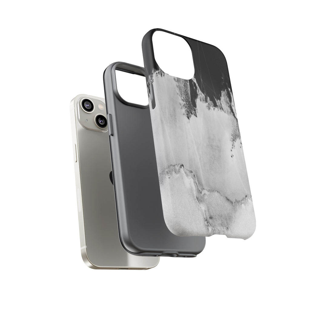 Marble Ink Tough Case — Black & White Abstract Phone Cover