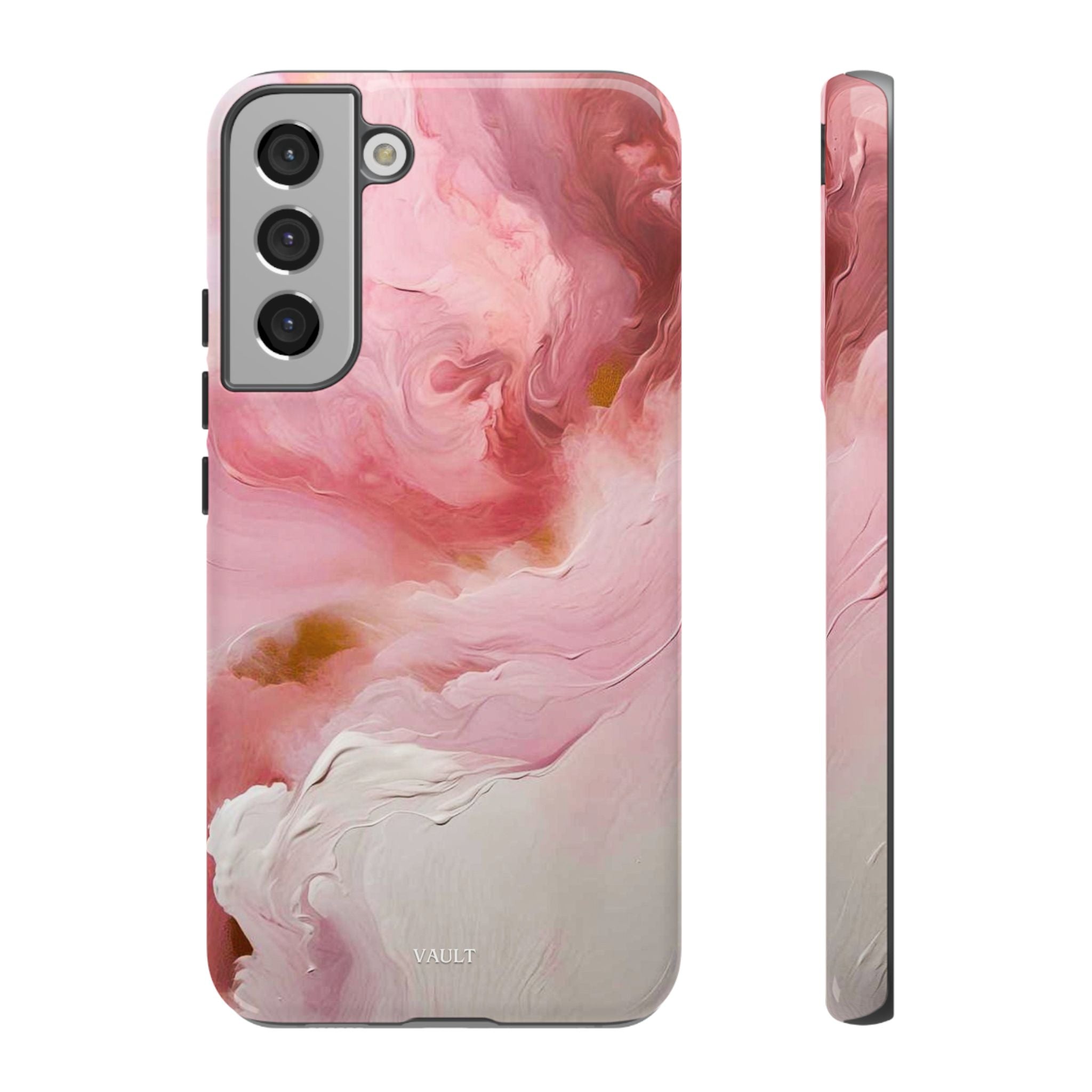Pink Marble Tough Phone Case — Protective Artistic Phone Cover