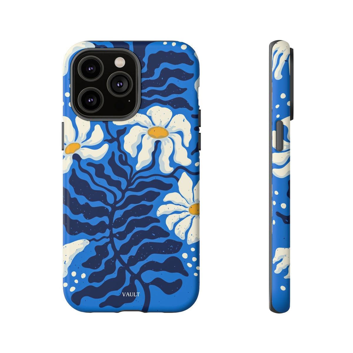 Blue Daisy Tough Phone Case — Floral Protective Phone Cover