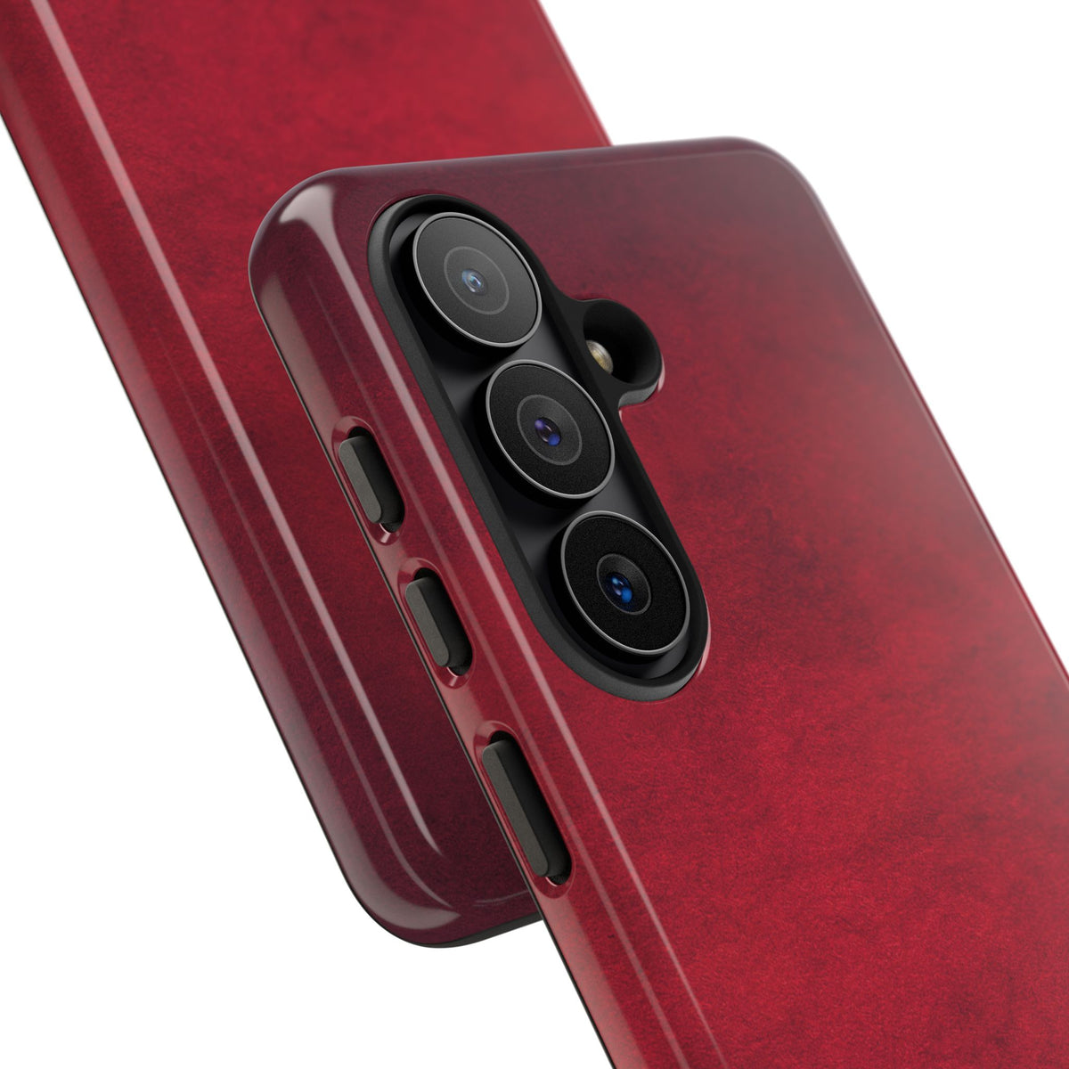 Red Leather Texture Phone Case Impact-Resistant Case