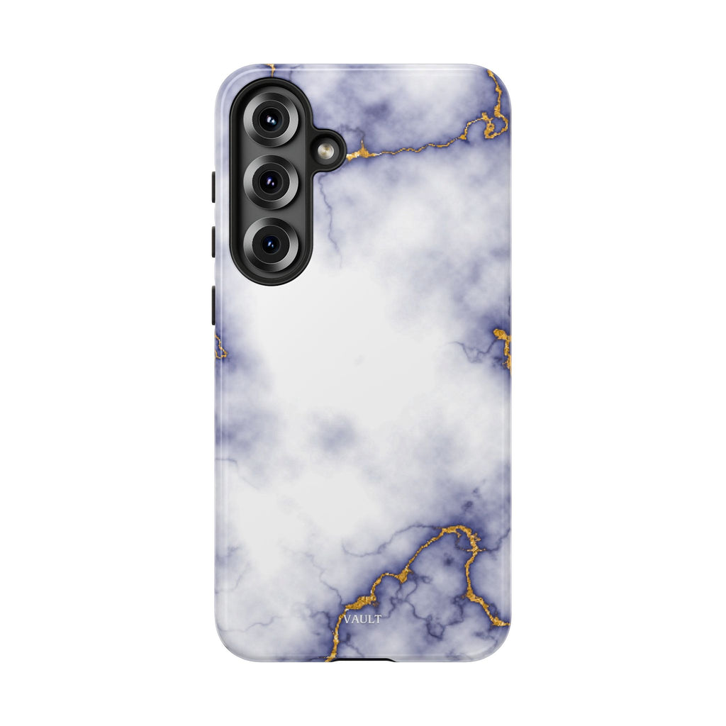 Purple Marble Tough Phone Case with Gold Veins