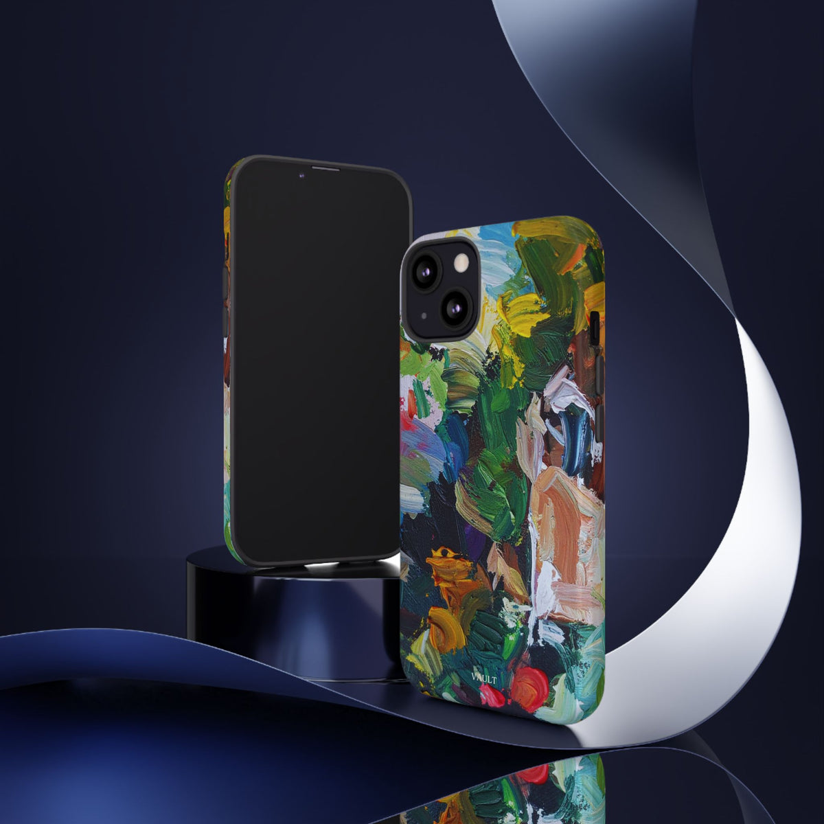 Abstract Paint Brushstroke Phone Case — Colorful Artistic Tough Case