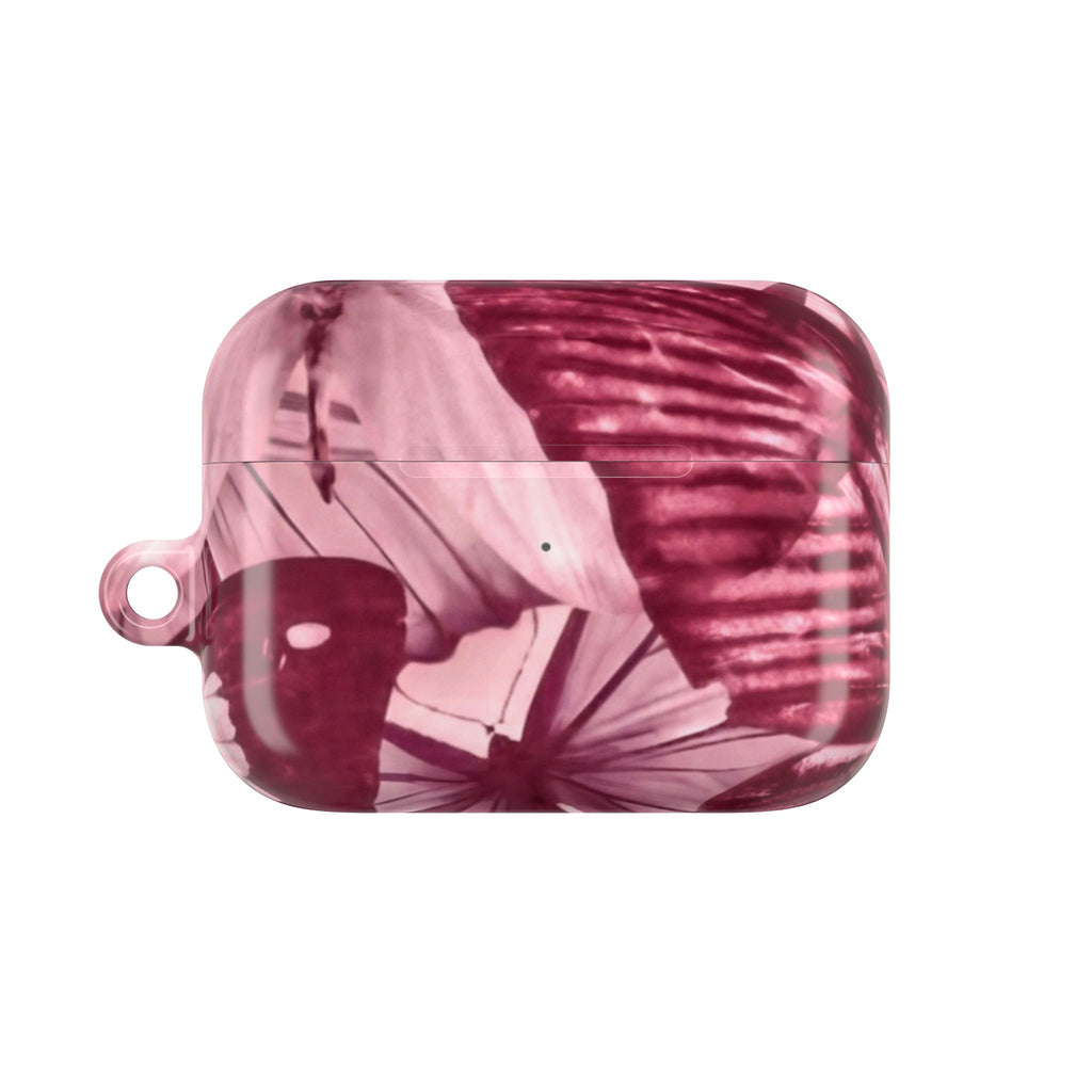 Floral Parasol AirPod Case — Vintage Pink Umbrella Design