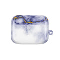 Marble Purple AirPod Case with Gold Veining — Elegant Protective Cover
