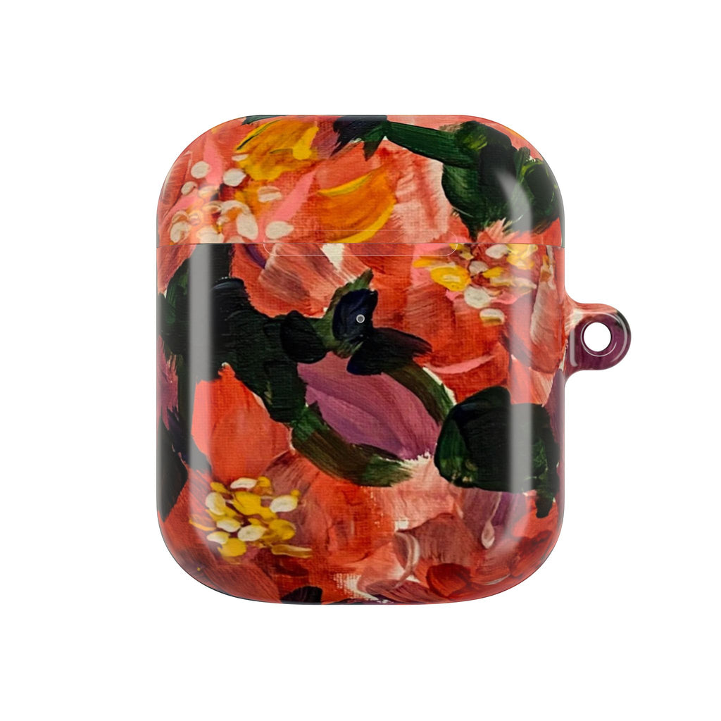 Floral Red Bloom AirPod Case