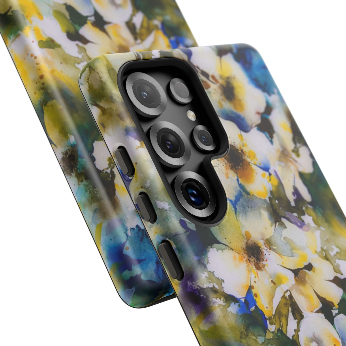 Floral Watercolor Tough Case – Yellow White Blossom Phone Cover