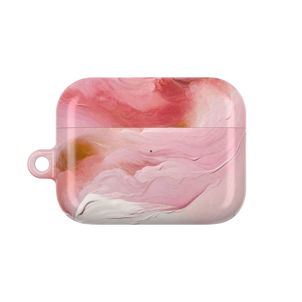 Pink Marble AirPod Case – Swirl Pattern Protective Cover