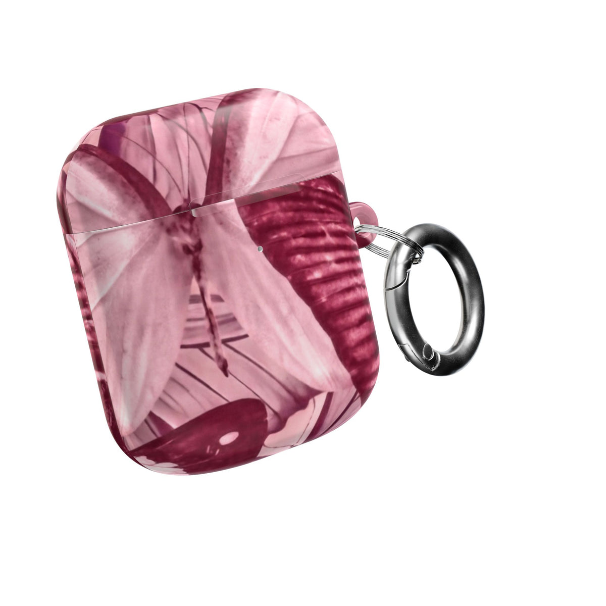 Floral Parasol AirPod Case — Vintage Pink Umbrella Design
