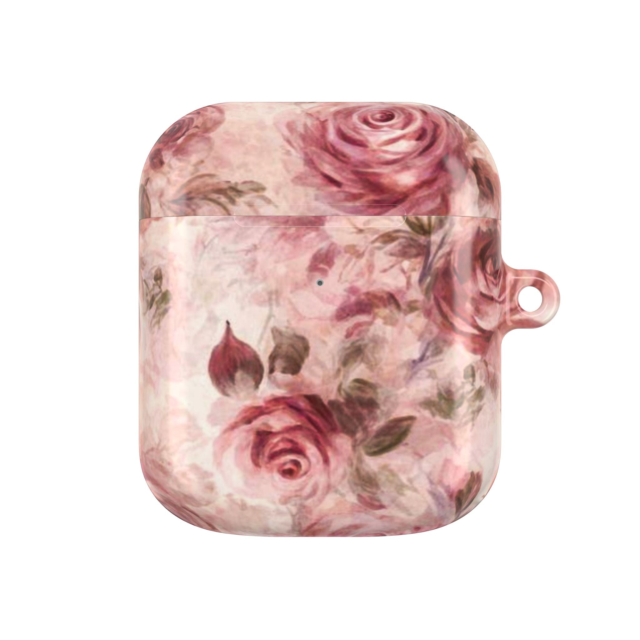 Floral Rose AirPod Case — Vintage Pink Watercolor Protection