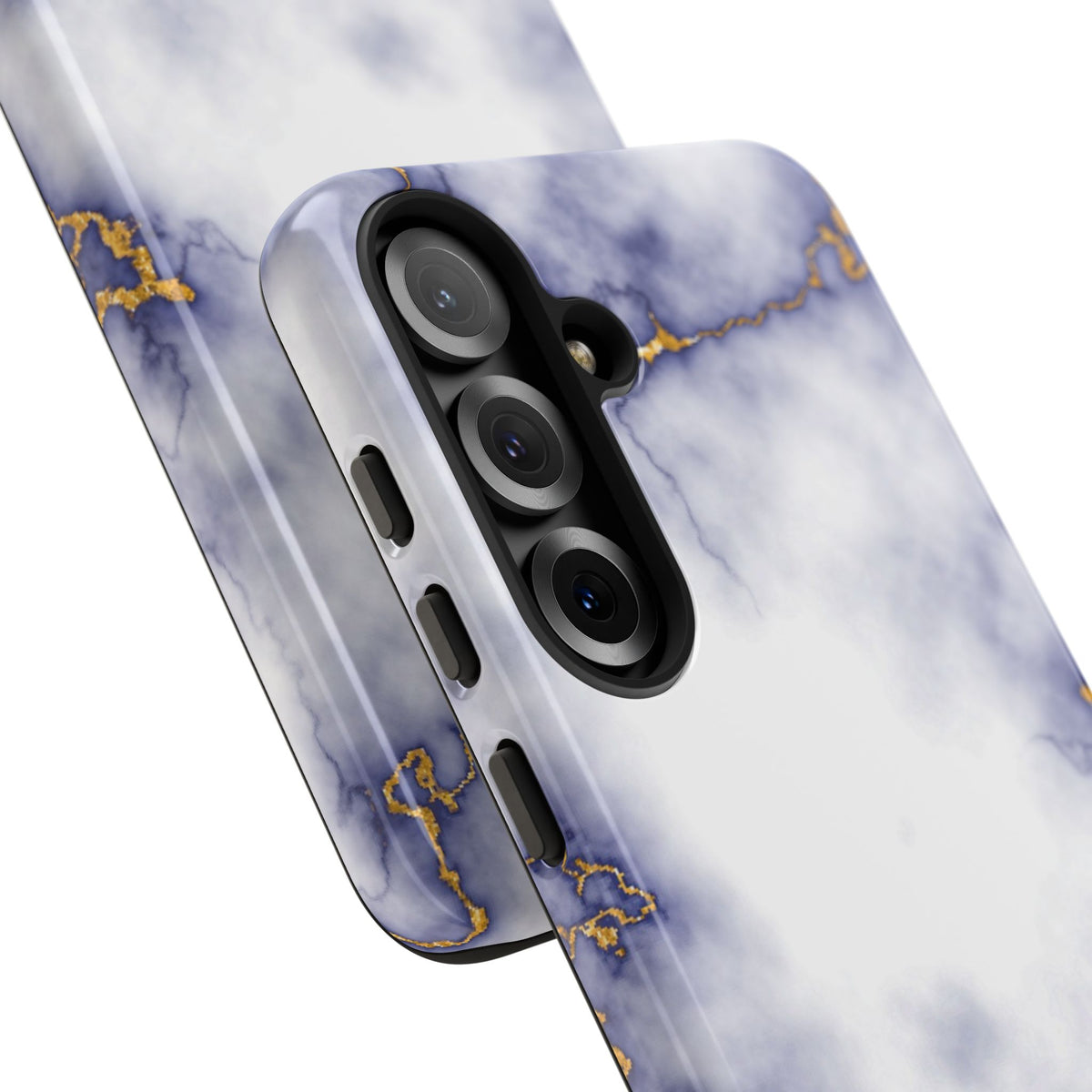 Purple Marble Tough Phone Case with Gold Veins