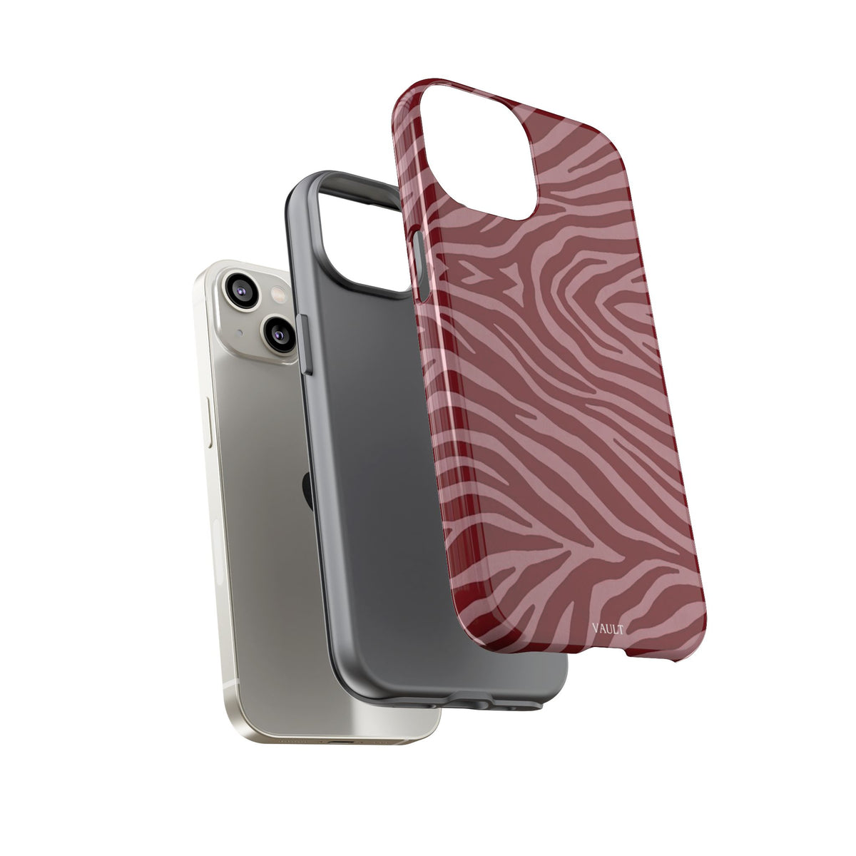Red Zebra Print Tough Phone Case
