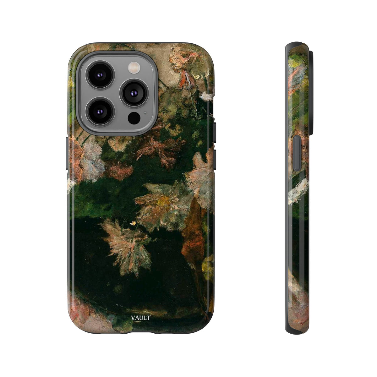 Floral Painterly Tough Phone Case — Vintage Autumn Leaves Phone Cover