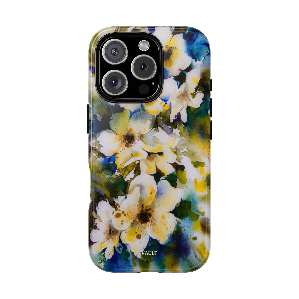 Floral Watercolor Tough Case – Yellow White Blossom Phone Cover