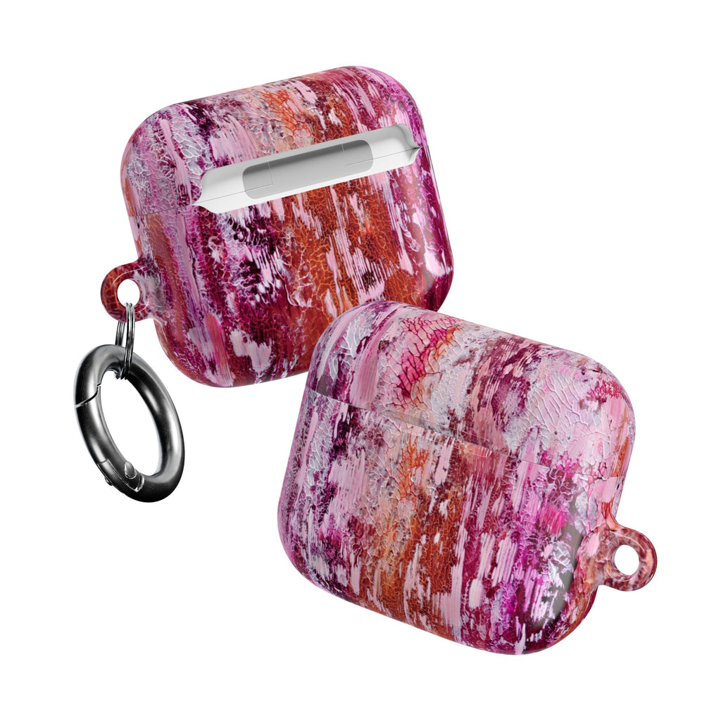 Abstract Pink Marble AirPod Case – Protective Artistic Earbud Cover